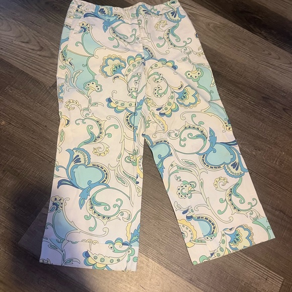 New York & Company Cropped Paisley pants Size 10 - Picture 2 of 9